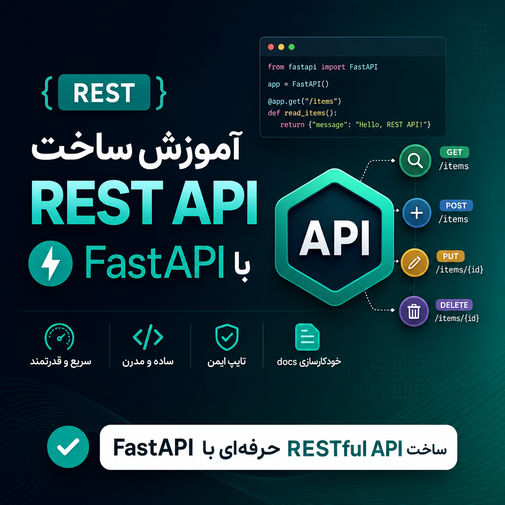Illustration of Rest Exclusive Best آموزش ساخت REST API با FastAPI